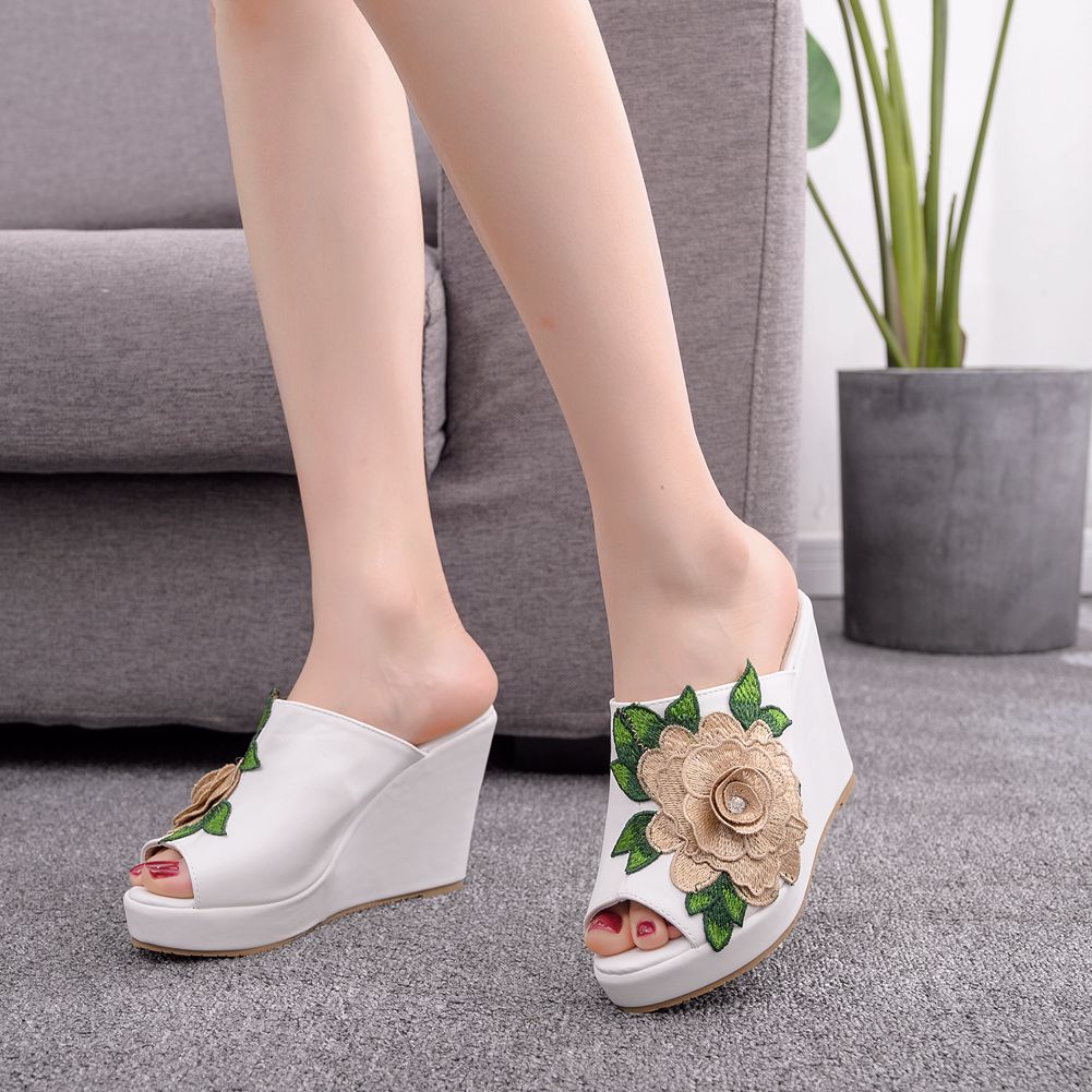 Womens Flower Open Toe Fashion - Queen Street Fashion 评论和价格