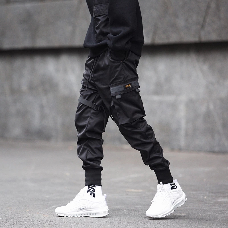 Ribbons Harem Joggers Men Carg - Street Fashion Men 2025 评论和价格